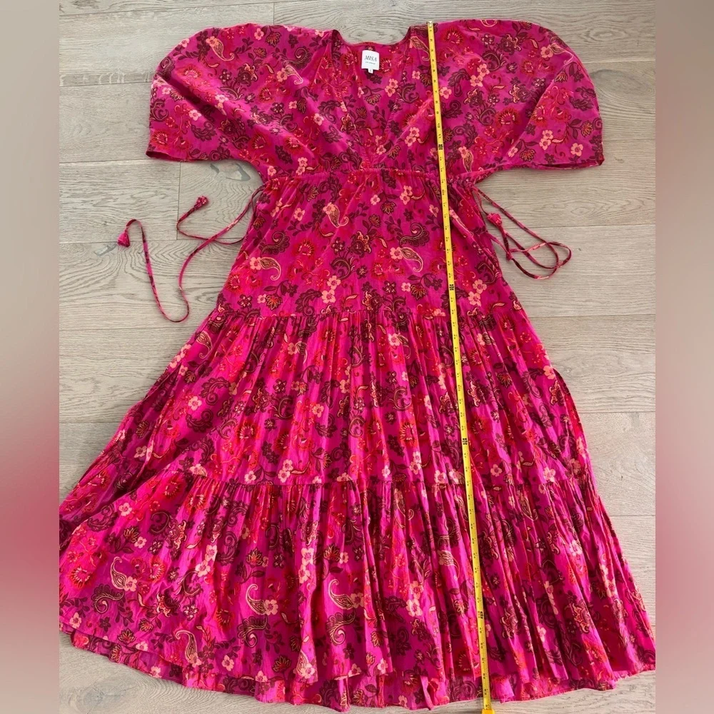 MISA Los Angeles Ysabel tiered ruffle cotton floral dress size small